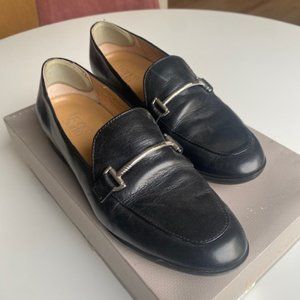 Franco Sarto Black Leather Loafers in Size 8